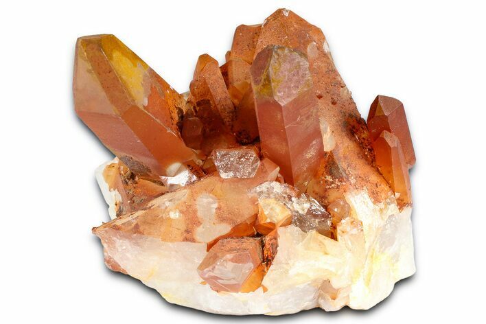 Tangerine Quartz Crystal Cluster - Brazil #367169